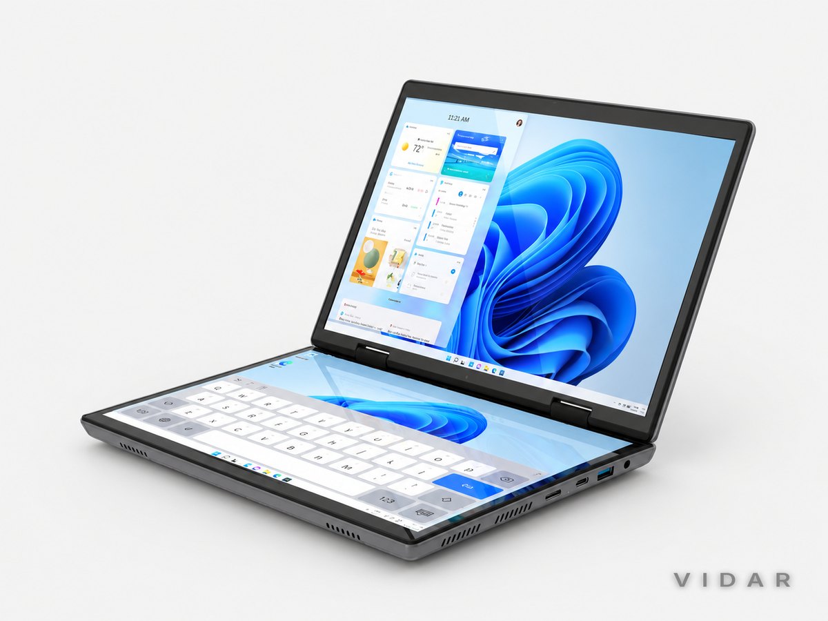Vidar Twin 10 Dual-Screen Mini Laptop — product photo